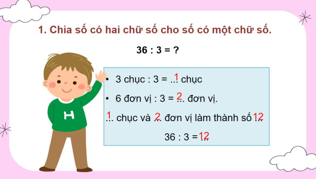 PowerPoint Toán 3: Chia số có hai chữ số cho số có một chữ số