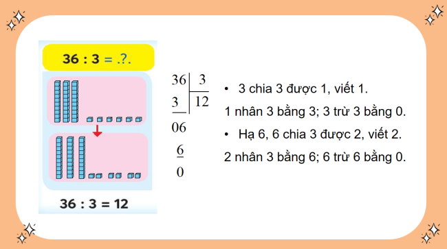 PowerPoint Toán 3: Chia số có hai chữ số cho số có một chữ số