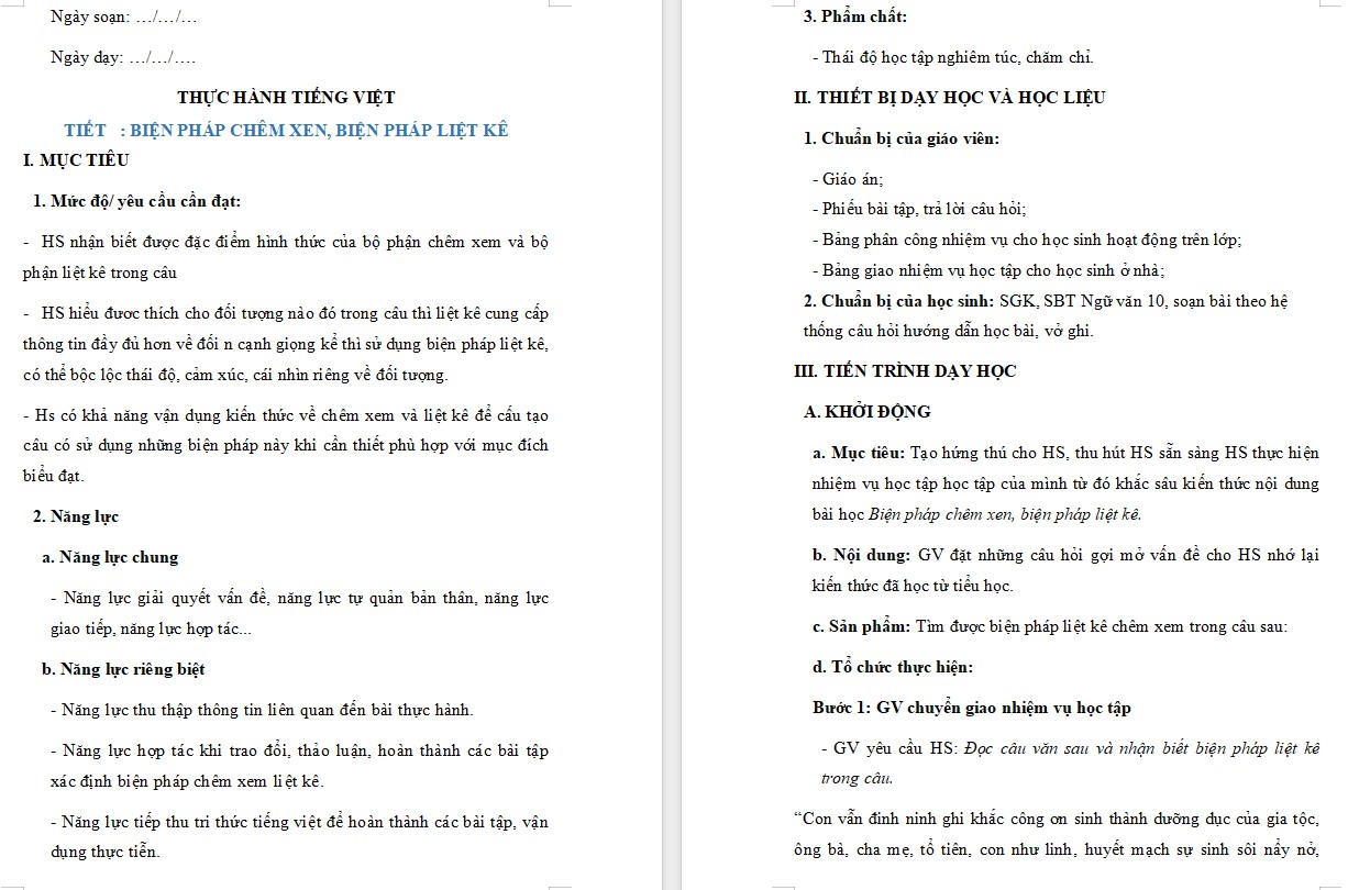 KHBD Ngữ văn 10 Bài Thực hành tiếng Việt trang 59