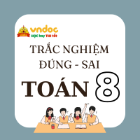 Trắc nghiệm Đúng Sai Toán 8 Hệ số góc của đường thẳng