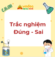 Trắc nghiệm Đúng Sai Hydrocarbon không no