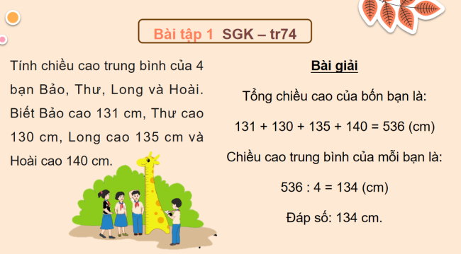 PowerPoint Toán 4 Bài 30: Luyện tập chung