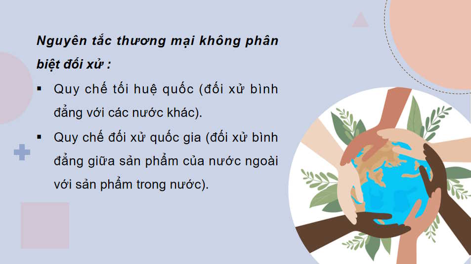 Nguyên tắc cơ bản của Tổ chức Thương mại thế giới và hợp đồng thương mại quốc tế
