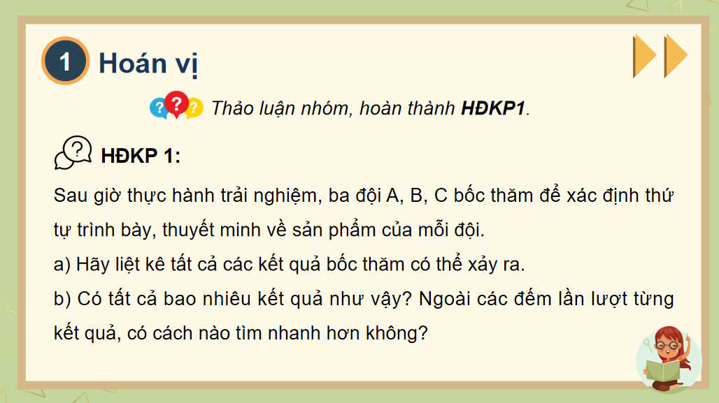 Hoán vị chỉnh hợp và tổ hợp
