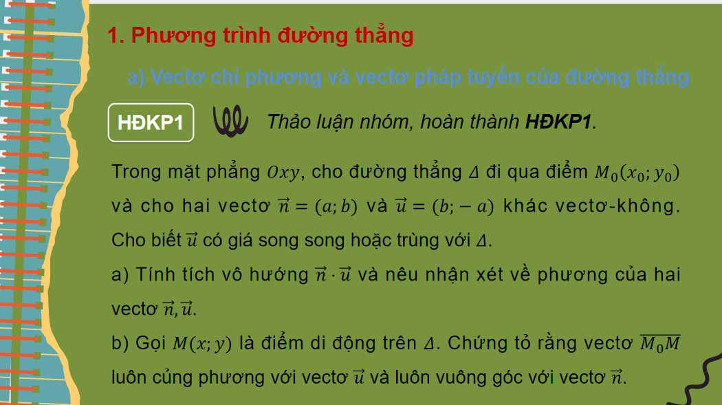  Đường thẳng trong mặt phẳng toạ độ