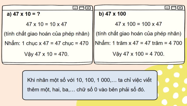 PowerPoint Toán 4 Bài 36: Nhân với 10, 100, 1 000,…