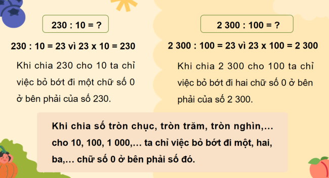 PowerPoint Toán 4 Bài 39: Chia cho 10, 100, 1 000,…