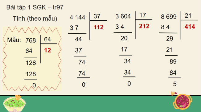 PowerPoint Toán 4 Bài 43: Luyện tập