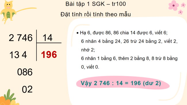 PowerPoint Toán 4 Bài 45: Luyện tập