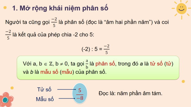 PowerPoint Toán 6 Bài 23: Mở rộng phân số. Phân số bằng nhau