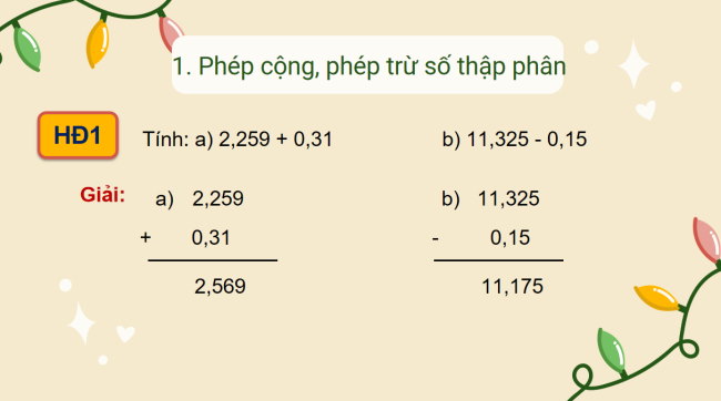 PowerPoint Toán 6 Bài 29: Tính toán với số thập phân