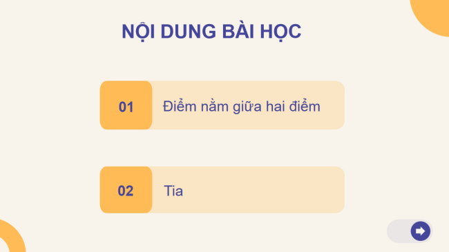 PowerPoint Toán 6 Bài 33: Điểm nằm giữa hai điểm. Tia