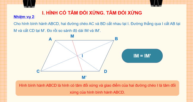 PowerPoint Toán 6 Bài 2: Hình có tâm đối xứng