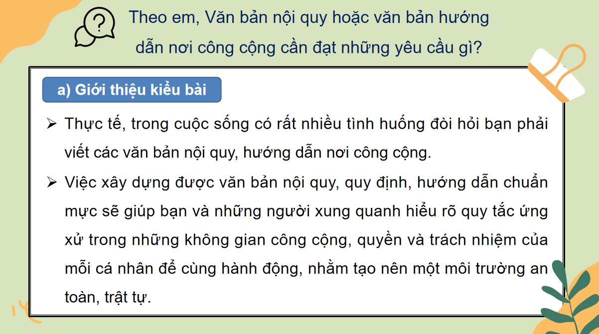 Giáo án PPT Văn 10 Kết nối tri thức Viết một văn bản nội quy hoặc văn bản hướng dẫn nơi công cộng