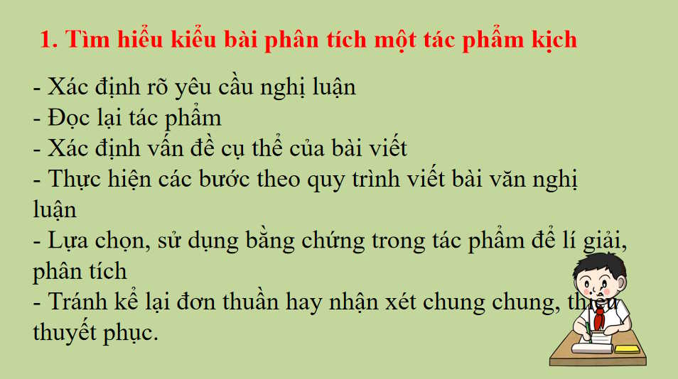 Ngữ văn 9 Bài 9: Phân tích một tác phẩm kịch