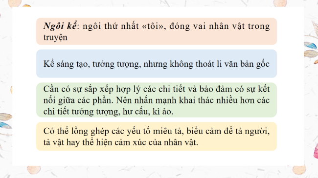 PowerPoint Ngữ văn 6 Bài 7: Viết bài văn đóng vai nhân vật kể lại một truyện cổ tích