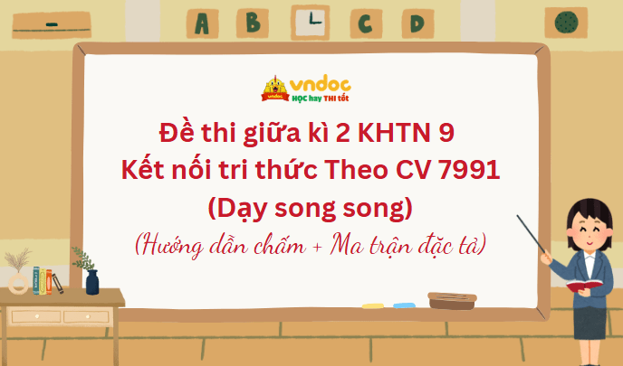 Đề thi giữa kì 2 KHTN 9 Kết nối tri thức Theo CV 7991 (Dạy song song)