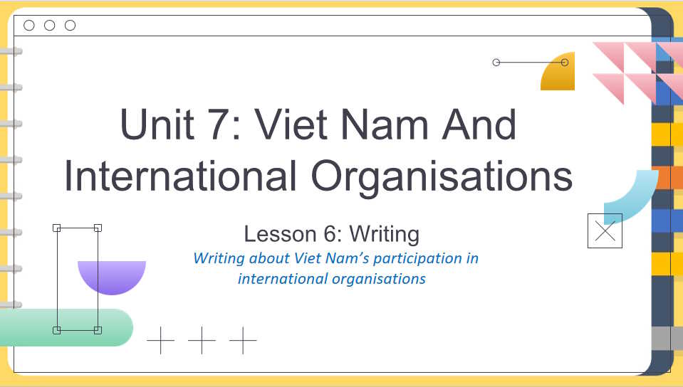 Giáo án Tiếng Anh 10 Unit 7: Writing