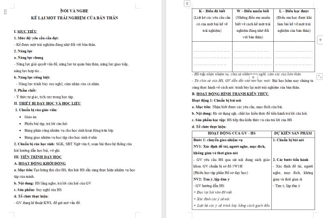 Giáo án Văn 6 Bài 6: Tóm tắt nội dung trình bày của người khác