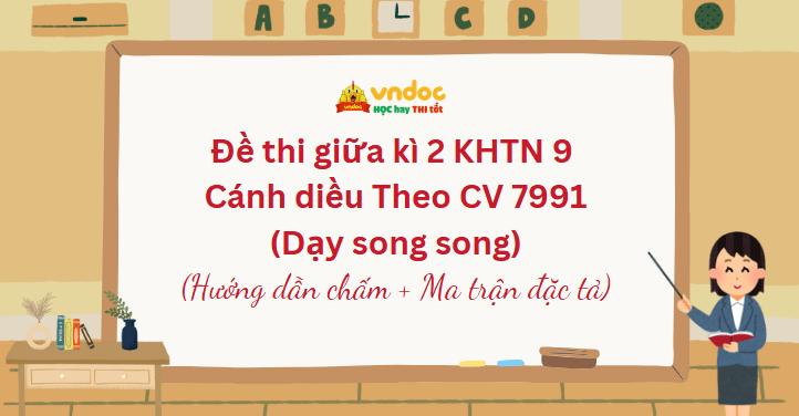 Đề thi giữa kì 2 KHTN 9 Cánh diều Theo CV 7991 (Dạy song song)