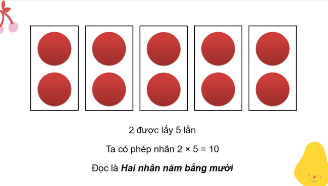 PowerPoint Toán 2: Làm quen với phép nhân - dấu nhân