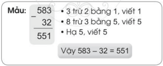 Vở bài tập Toán lớp 2 Bài 80: Phép trừ (không nhớ) trong phạm vi 1000 (trang 60) | Cánh diều