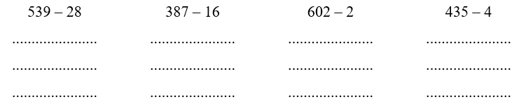 Vở bài tập Toán lớp 2 Bài 80: Phép trừ (không nhớ) trong phạm vi 1000 (trang 60) | Cánh diều