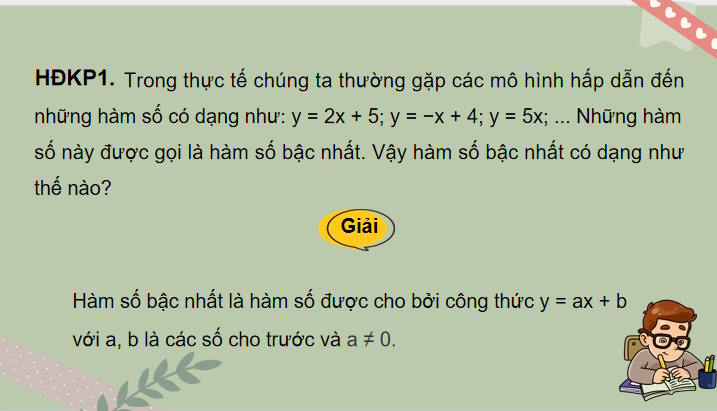 Giáo án Toán 8 Bài 3: Hàm số bậc nhất y = ax + b 