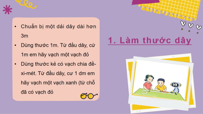 PowerPoint Toán 2 Bài 57: Thực hành và trải nghiệm đo độ dài