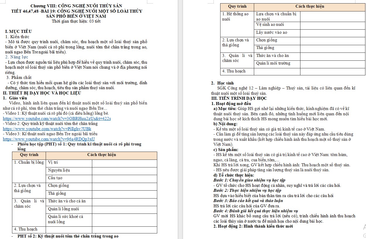 Giáo án Bài 19 Công nghệ 12 Kết nối tri thức