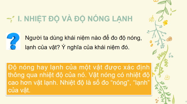 PowerPoint Khoa học tự nhiên 6 Bài 4: Đo nhiệt độ