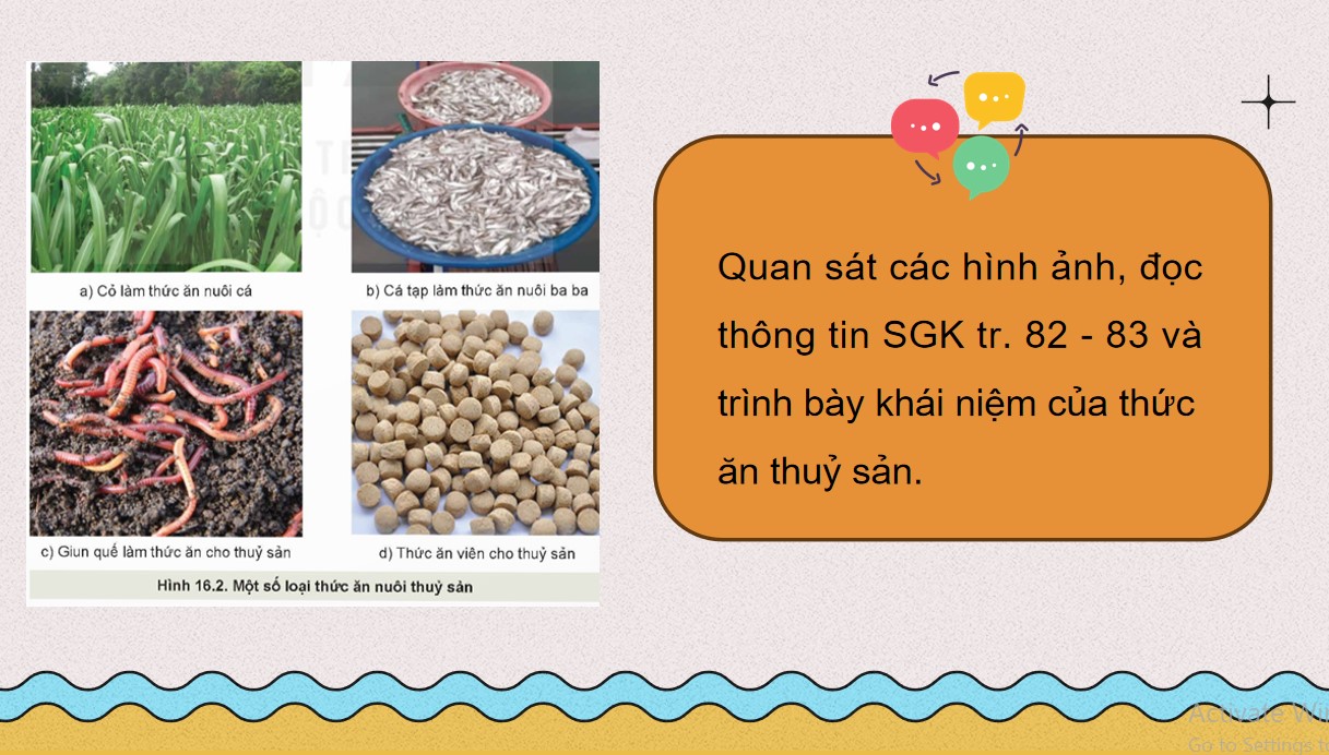 PowerPoint Công nghệ 12 KNTT Bài Thức ăn thuỷ sản