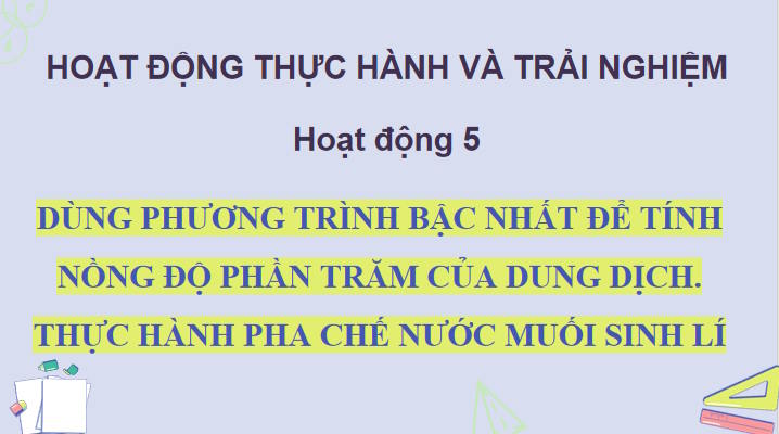 Giáo án Toán 8 Hoạt động 5