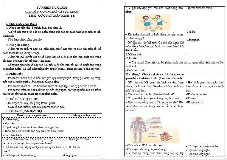 Bài 25: Ôn tập về chủ đề con người và sức khỏe
