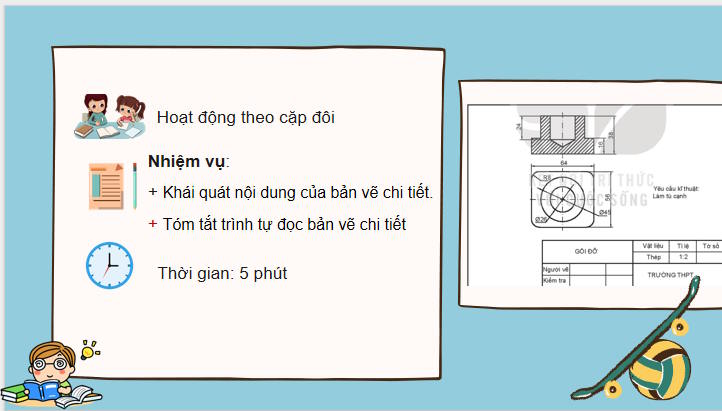 Giáo án Công nghệ 10 Bài 14 Bản vẽ cơ khí