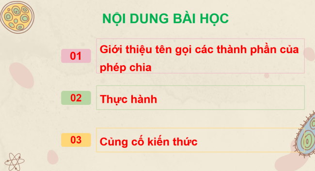 PowerPoint Toán 2: Số bị chia – số chia – thương