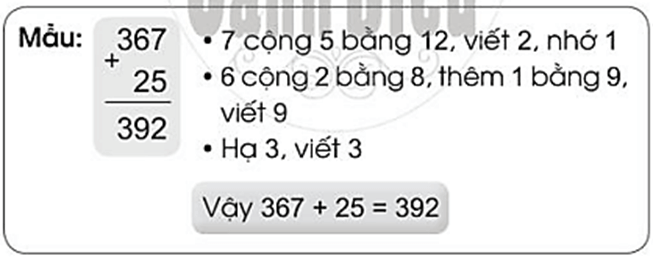 Vở bài tập Toán lớp 2 Bài 84: Phép cộng (có nhớ) trong phạm vi 1000 (trang 69) | Cánh diều
