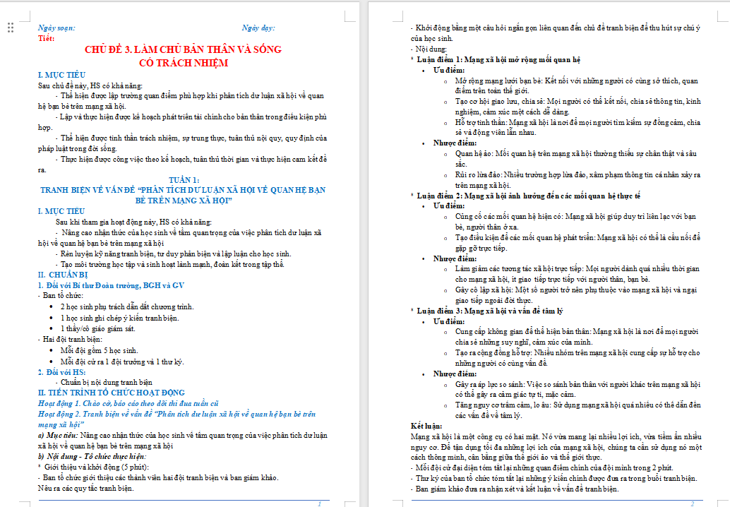 Giáo án PowerPoint Hoạt động trải nghiệm 12 Chủ đề 3