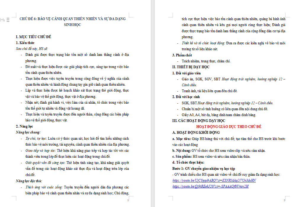 Giáo án PowerPoint Hoạt động trải nghiệm 12 Chủ đề 6