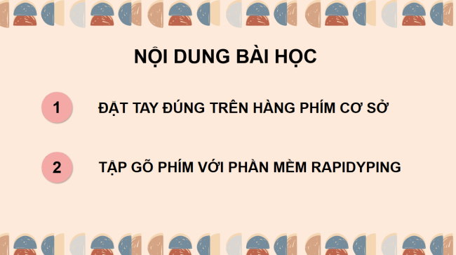 PowerPoint Tin học 3 Bài 2: Em tập gõ hàng phím cơ sở