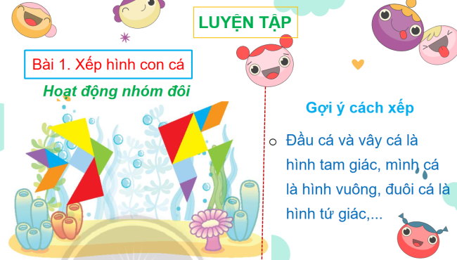 PowerPoint Toán 2: Xếp hình, gấp hình