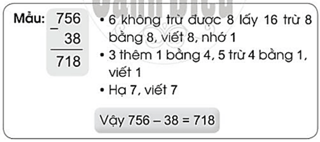 Vở bài tập Toán lớp 2 Bài 86: Phép trừ (có nhớ) trong phạm vi 1000 (trang 73) | Cánh diều