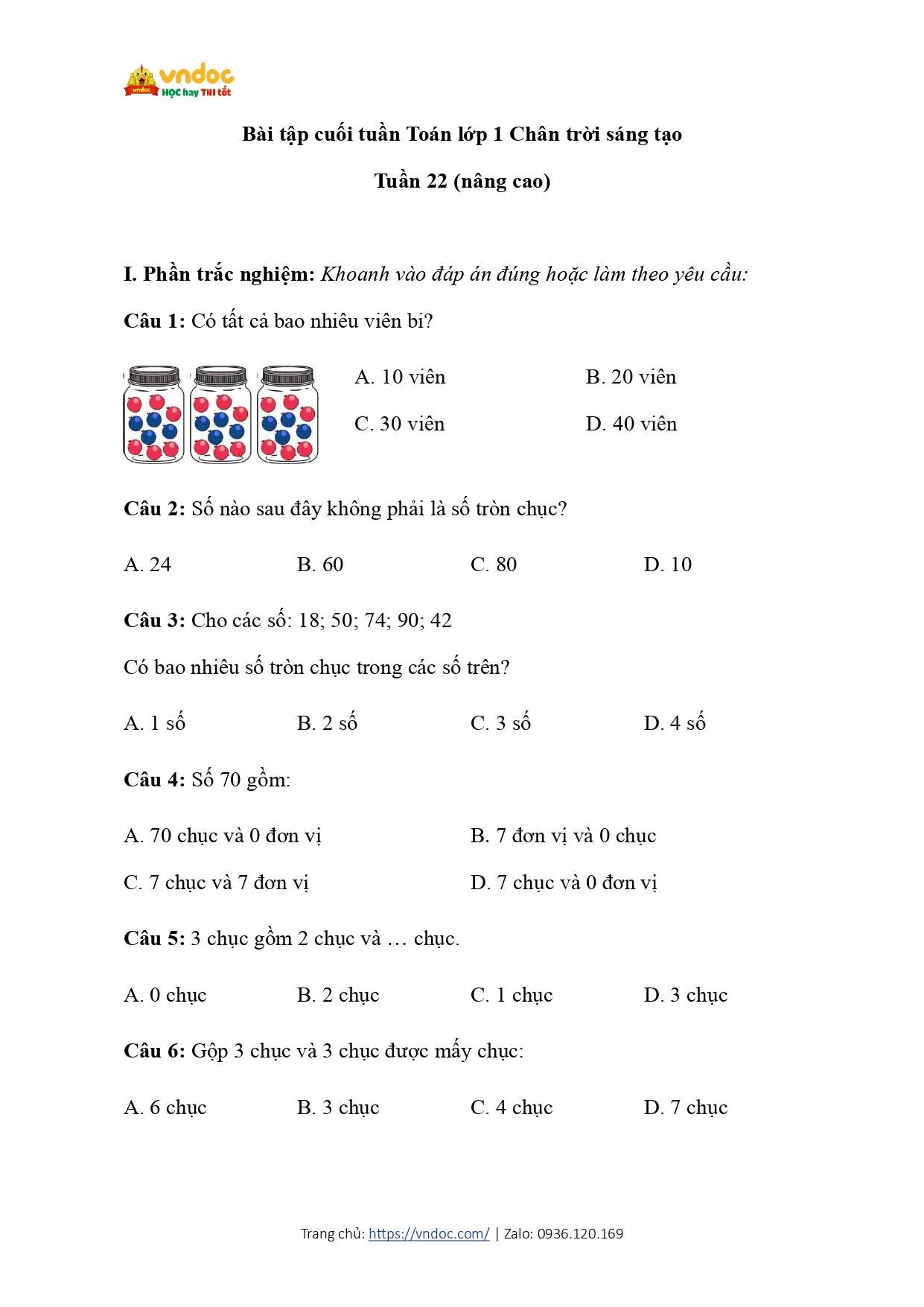 bai tap cuoi tuan mon toan 1 tuan 22 nang cao ctst page 0001*874592
