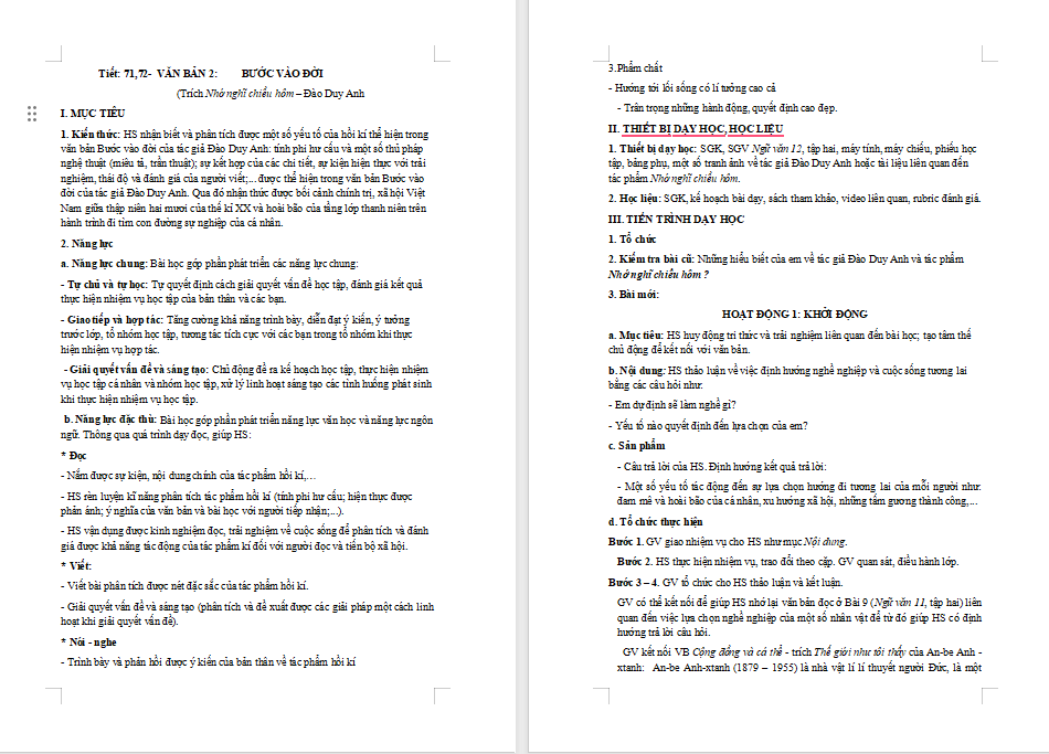 Ngữ văn 12 Bài 7: Bước vào đời