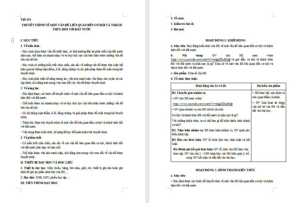Ngữ văn 12 Bài 9: Thuyết trình về một vấn đề liên quan đến cơ hội và thách thức đối với đất nước