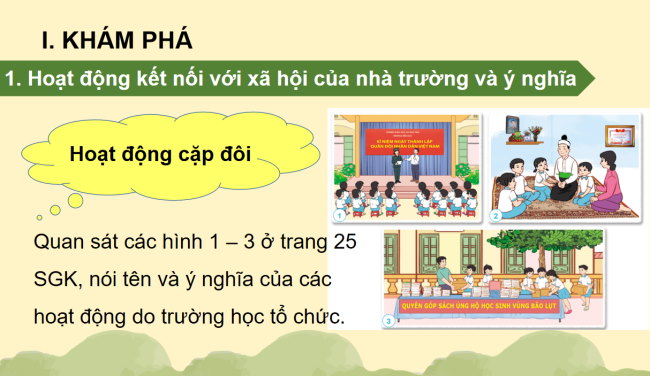 PowerPoint Tự nhiên và xã hội 3 Bài 5: Một số hoạt động kết nối với xã hội của trường học