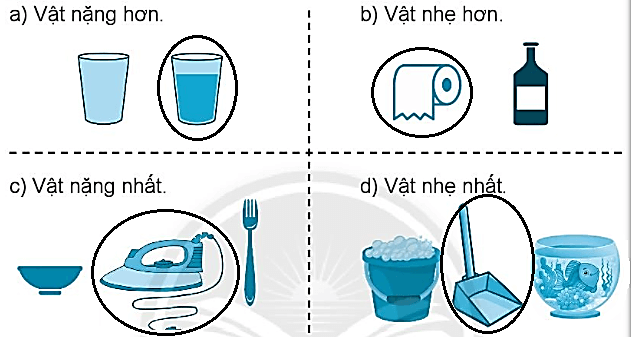 Giải vở bài tập Toán lớp 2 Nặng hơn, nhẹ hơn - Chân trời sáng tạo