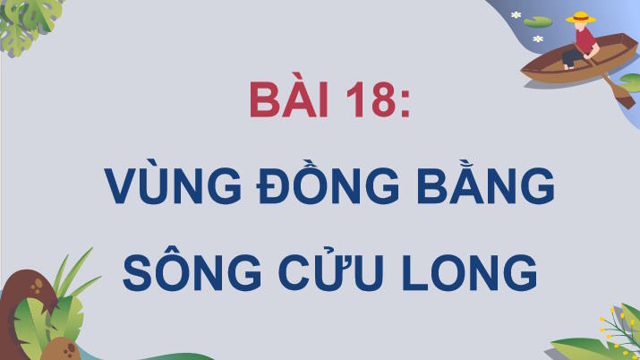 Giáo án Địa lí 9 Bài 18: Vùng Đồng bằng sông Cửu Long