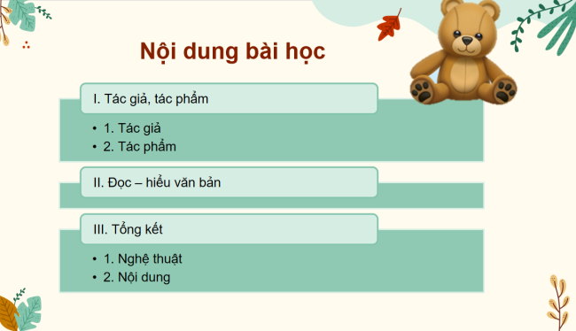 PowerPoint Ngữ văn 6 Bài 7: Gấu con chân vòng kiềng