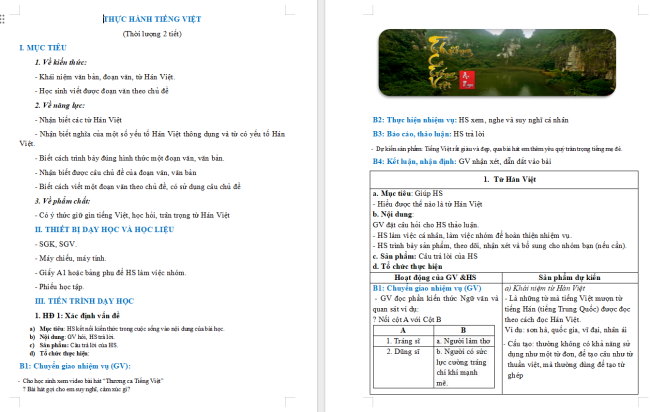 Giáo án Văn 6 Bài 8: Thực hành tiếng Việt